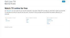 Desktop Screenshot of getlivetv.com
